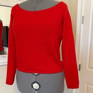 Valentino Boutique sz. L / 8 Made in Italy Red Sweater Vintage EUC